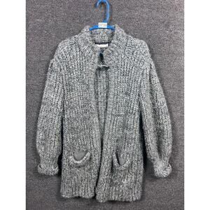 Bramble Lane Knit Cardigan Sweater Womens Size M Gray Long Sleeve Long